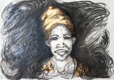 Vrolijk Afrikaans portret door Augustus Caelthorne