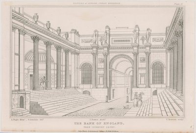 Bank of England, Lothbury Court door Augustus Charles Pugin
