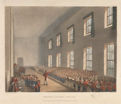Militaire Academie, Chelsea door Augustus Charles Pugin