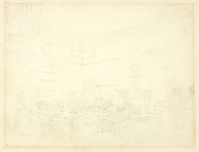 Studie voor Board of Trade, uit Microcosm of London door Augustus Charles Pugin