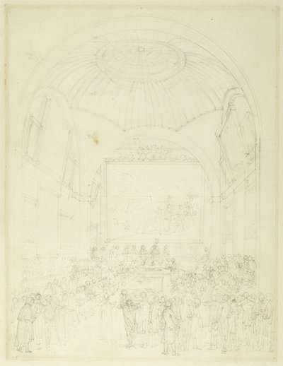 Studie voor Common Council Chamber, Guild Hall, uit Microcosm of London door Augustus Charles Pugin