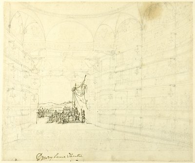 Studie voor Drurylane Theater, uit Microcosm of London door Augustus Charles Pugin