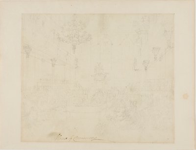 Studie voor House of Commons, uit Microcosm of London door Augustus Charles Pugin
