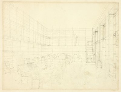 Studie voor Royal Institution, Albemarle Street, uit Microcosm of London door Augustus Charles Pugin