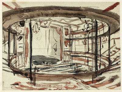 Studie voor Sadlers Wells Theater door Augustus Charles Pugin