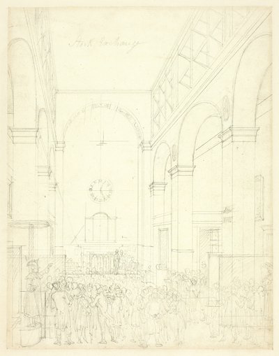 Studie voor Beurs, uit Microcosm of London door Augustus Charles Pugin