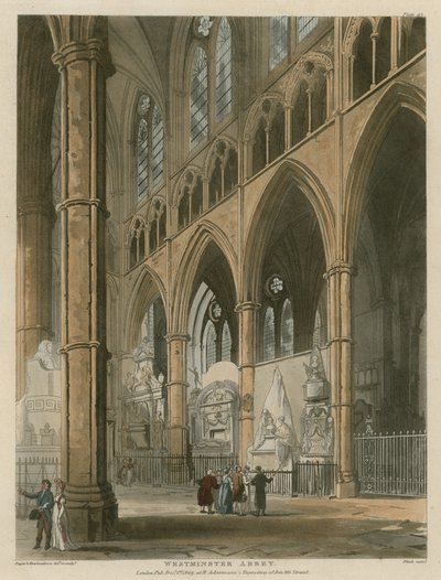 Westminster Abbey, Londen door Augustus Charles Pugin