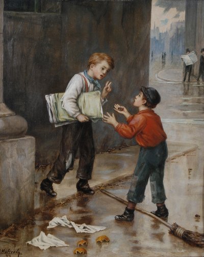 Geluk in een moment door Augustus Edwin Mulready