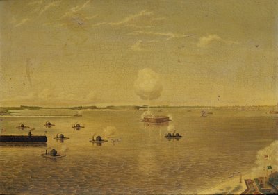 Aanval op Fort Sumter, 7 april 1863 door Augustus Grinevald