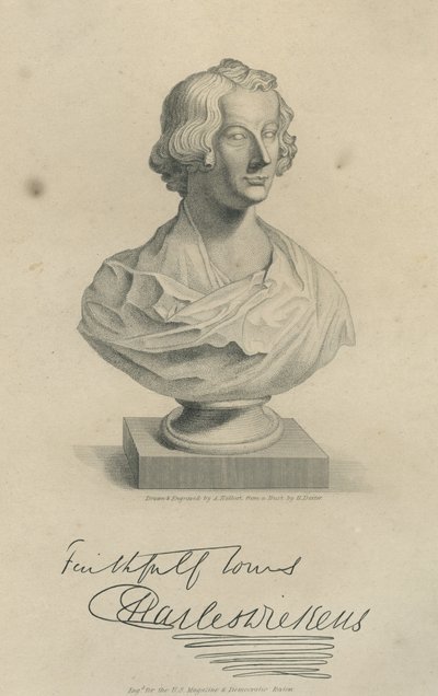 Charles Dickens, naar een buste van Henry Dexter, c.1942 door Augustus Halbert