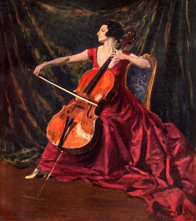 Madame Suggia, 1920-1923, 1933 door Augustus John