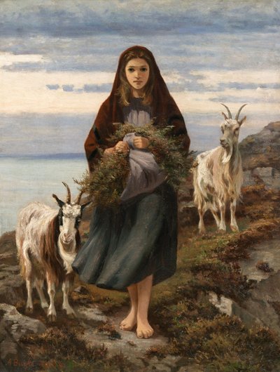 Connemara meisje door Augustus Nicholas Burke