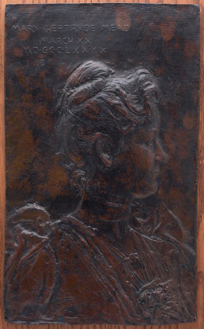 Mary Gertrude Mead (later Mary Gertrude Abbey, 1851) door Augustus Saint Gaudens
