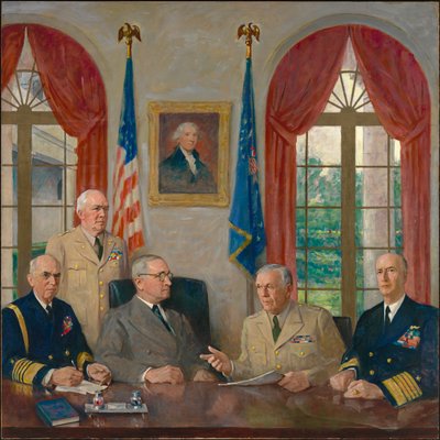 Truman en zijn Militaire Adviseurs door Augustus Vincent Tack