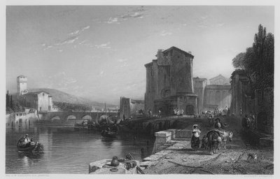 De Haven van Livorno, naar het schilderij in de Vernon Gallery (gravure) door Augustus Wall (after) Callcott