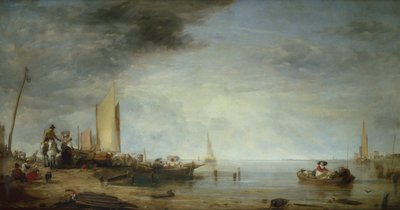 Nederlandse Marktboten, Rotterdam door Augustus Wall Callcott