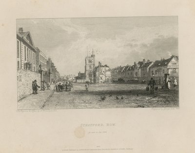 Algemeen uitzicht op Stratford in Bow door Augustus Wall Callcott