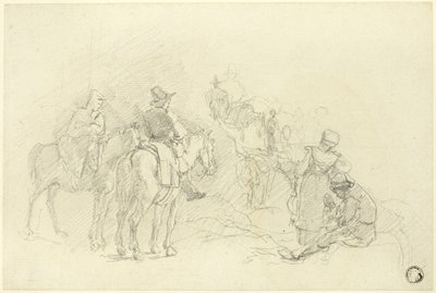 Rustende reizigers door Augustus Wall Callcott