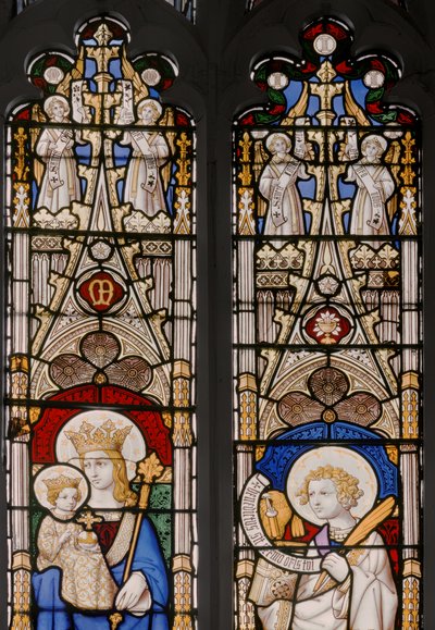 Apsisraam met Maagd en Kind en St. Johannes de Evangelist (detail) door Augustus Welby Northmore Pugin