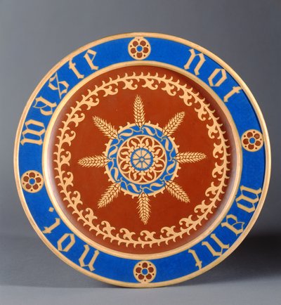 Broodplaat, vervaardigd door Minton and Company, ca. 1849 door Augustus Welby Northmore Pugin