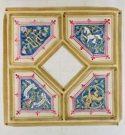 Ontwerp voor het plafond van het Lagerhuis door Augustus Welby Northmore Pugin