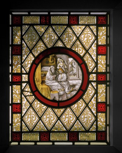 Bibliotheek Venster met Nederlands Rondel door Augustus Welby Northmore Pugin