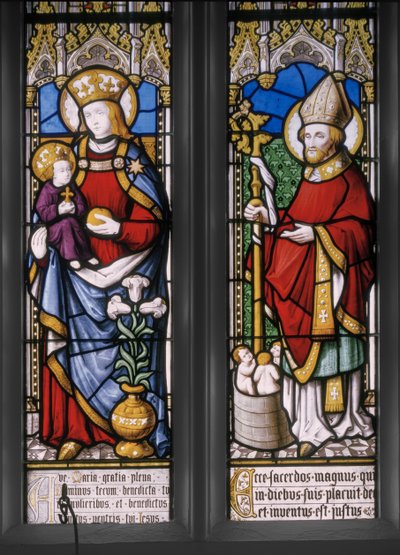 Maagd & Kind met St. Nicolaas (detail) door Augustus Welby Northmore Pugin