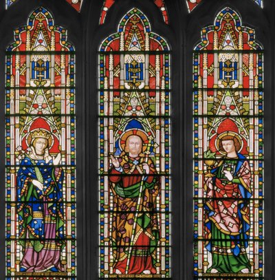 Maagd Maria en Christus met Heiligen, Oostraam (detail) door Augustus Welby Northmore Pugin