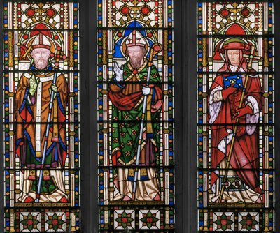 Maagd Maria en Christus met Heiligen, Oostraam (detail) door Augustus Welby Northmore Pugin