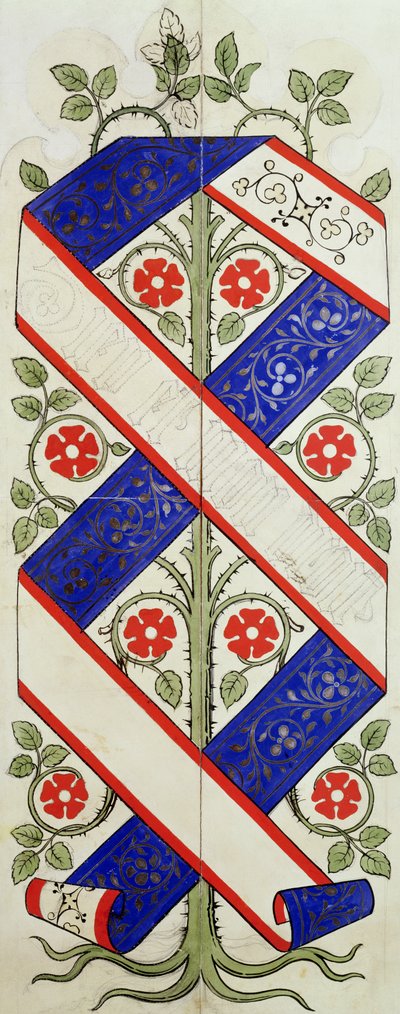 Behangontwerp voor de Bibliotheek van het Hogerhuis door Augustus Welby Northmore Pugin