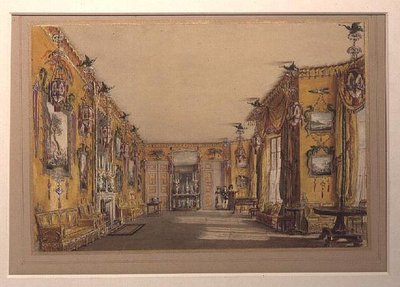 De Gele (Noord) Tekenzaal door Augustus Welby Pugin
