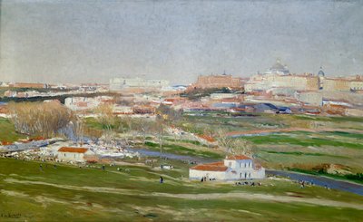 De weide van San Isidro - Aureliano de Beruete door Aureliano de Beruete