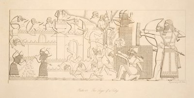 Het beleg van een stad, uit Monumenten van Nineveh, uitgegeven 1849 door Austen Henry Layard