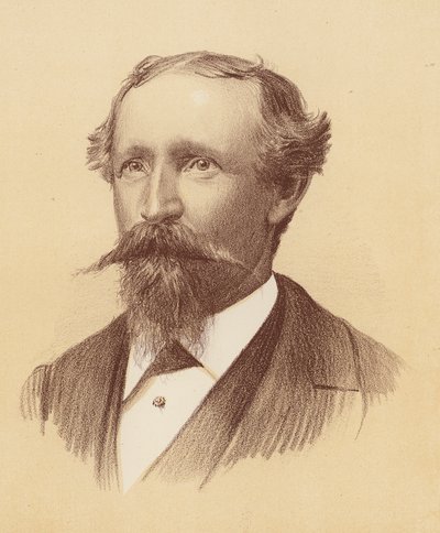 Bernhardt Otto Holtermann (kleur litho) door Australian School