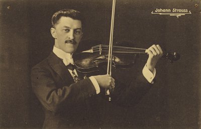 Portret van Johann Strauss III door Austrian Photographer