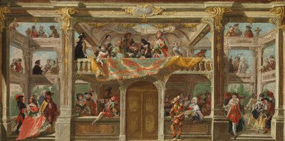 Een Gemaskerd Bal in Bohemen, c.1748 door Austrian School