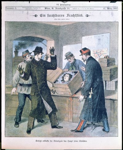Een verschrikkelijke lading, voorpagina van de Illustrierte Zeitung, maart 1897 door Austrian School