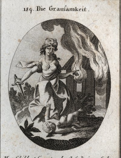 Allegorie van wreedheid door Austrian School