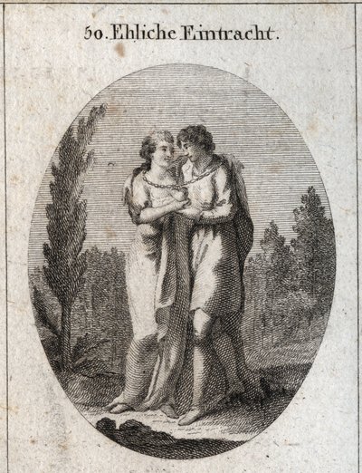 Allegorie van harmonie in het huwelijk door Austrian School