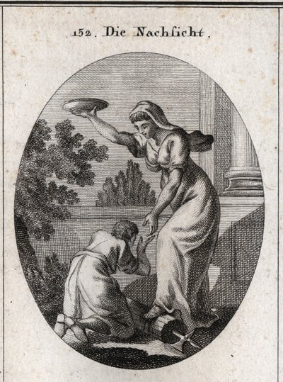 Allegorie van vergevingsgezindheid. Ze vertrapt de bundels en de bijl die de lictoren bij de Romeinen droegen. Ze houdt een opgeheven mantel vast en reikt haar hand naar een slaaf die aan haar voeten ligt. Gravure in 