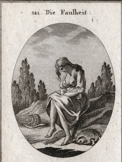 Allegorie van luiheid door Austrian School