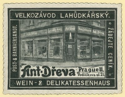 Anton Dreva wijnwinkel en delicatessen, Praag door Austrian School