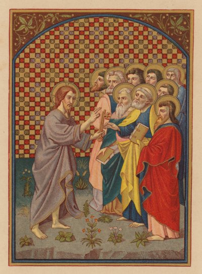 Christus geeft Petrus de sleutels van het koninkrijk der hemelen door Austrian School
