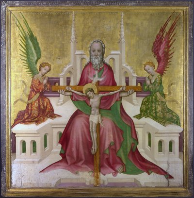 De Heilige Drie-eenheid en de gekruisigde Christus (ca. 1410) door Austrian School