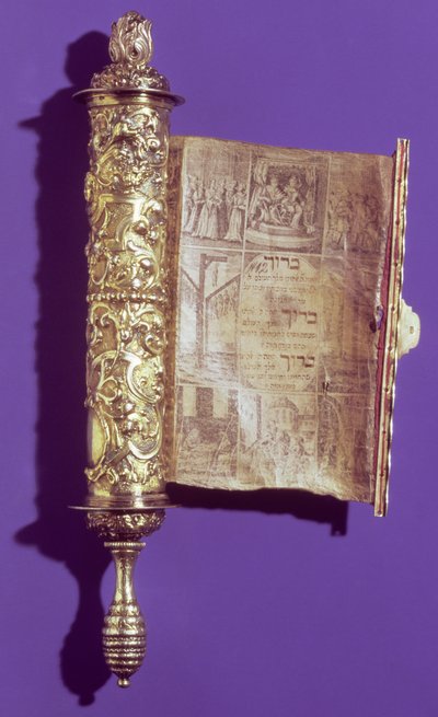 Megillah (Estherrol) in een zilveren koker, Wenen, c.1715 door Austrian School