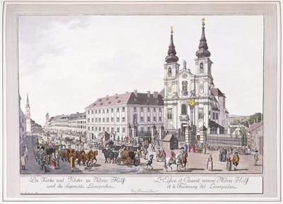 Parochiekerk en Klooster van Mariahilf in Leimggruben door Austrian School