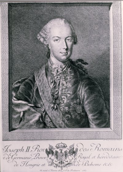 Portret van Jozef II (1741-90) Koning van Duitsland en Heilige Roomse Keizer, 1763 door Austrian School