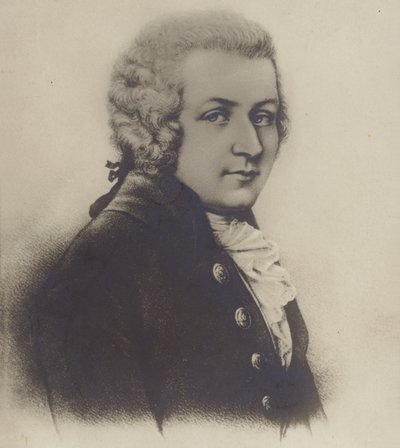 Portret van Wolfgang Amadeus Mozart door Austrian School