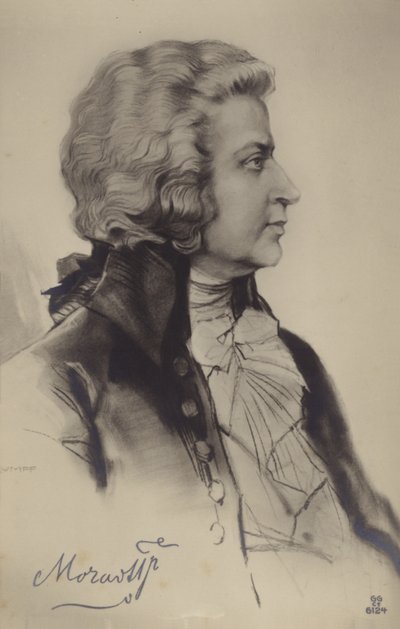 Portret van Wolfgang Amadeus Mozart door Austrian School