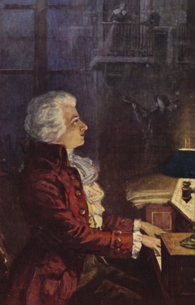 Portret van Wolfgang Amadeus Mozart door Austrian School